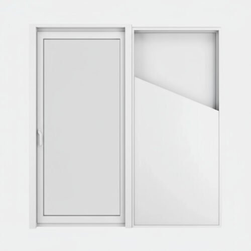 1 vantail - 1 rail pvc baie vitrée