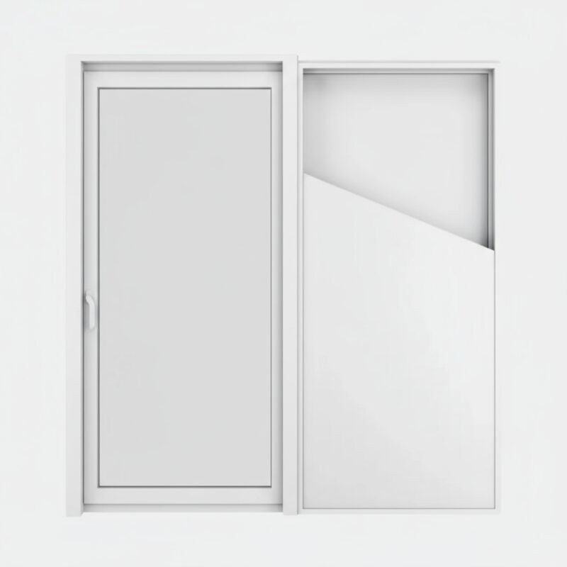 1 vantail - 1 rail pvc baie vitrée