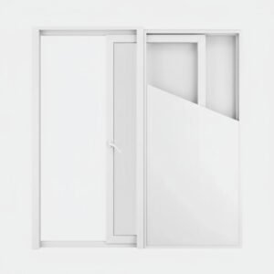 1 vantail - 1 rail pvc baie vitrée ouverte