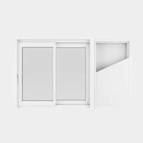 Fenêtre coulissante à galandage PVC gamme SLINOVA X 2 vantaux – 2 rails