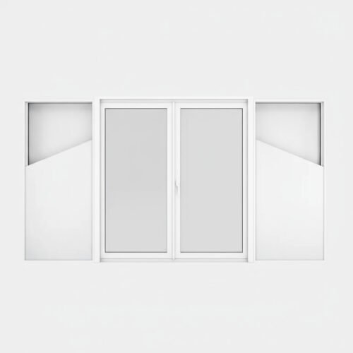 2 vantaux - 1 rail pvc baie vitrée