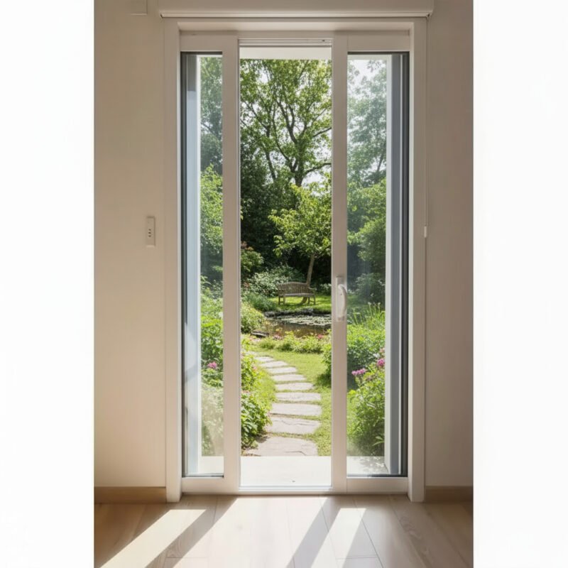 2 vantaux - 1 rail pvc baie vitrée dans un décore 2 vantaux - 1 rail pvc baie vitrée dans un décore