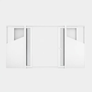 2 vantaux - 1 rail pvc baie vitrée ouverte Baie vitrée coulissante à galandage PVC gamme SLINOVA X 2 vantaux - 1 rail