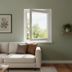 Fenêtre PVC 1 vantail – ouverture à la française dans un décore