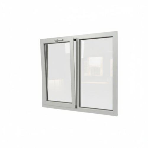 Fenêtre alu 1 vantail + 1 fixe – soufflet