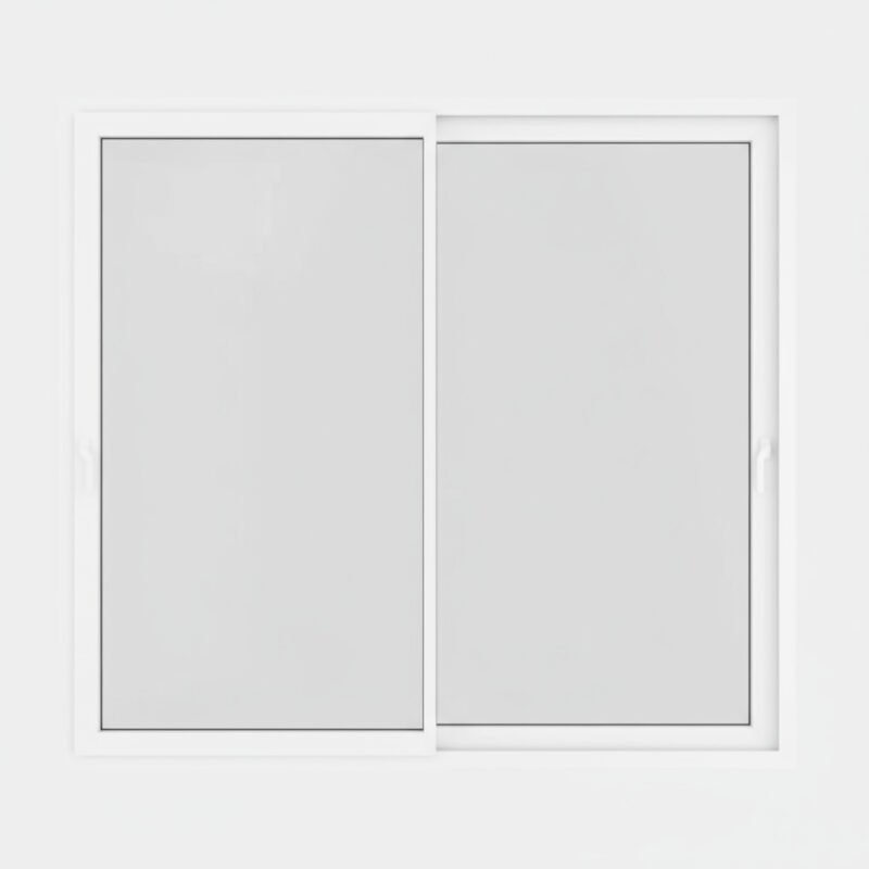 Baie vitrée coulissante PVC 2 vantaux – 2 rails Baie vitrée coulissante PVC 2 vantaux – 2 rails