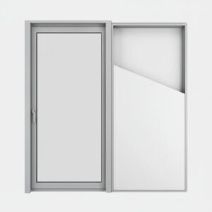 Baie vitrée coulissante à galandage aluminium 1 vantail – 1 rail