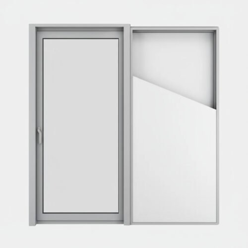 Baie vitrée coulissante à galandage aluminium 1 vantail – 1 rail