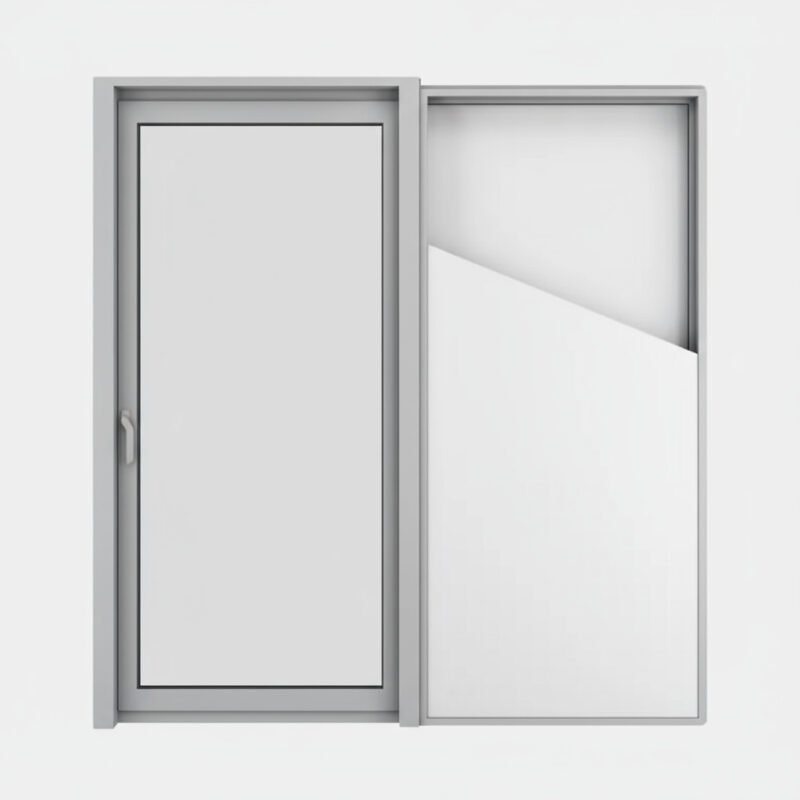 Baie vitrée coulissante à galandage aluminium 1 vantail – 1 rail