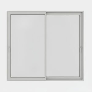 Baie vitrée coulissante aluminium 2 vantaux – 2 rails Baie vitrée coulissante aluminium 2 vantaux – 2 rails