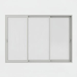 Baie vitrée coulissante aluminium 3 vantaux – 3 rails Baie vitrée coulissante aluminium 3 vantaux – 3 rails