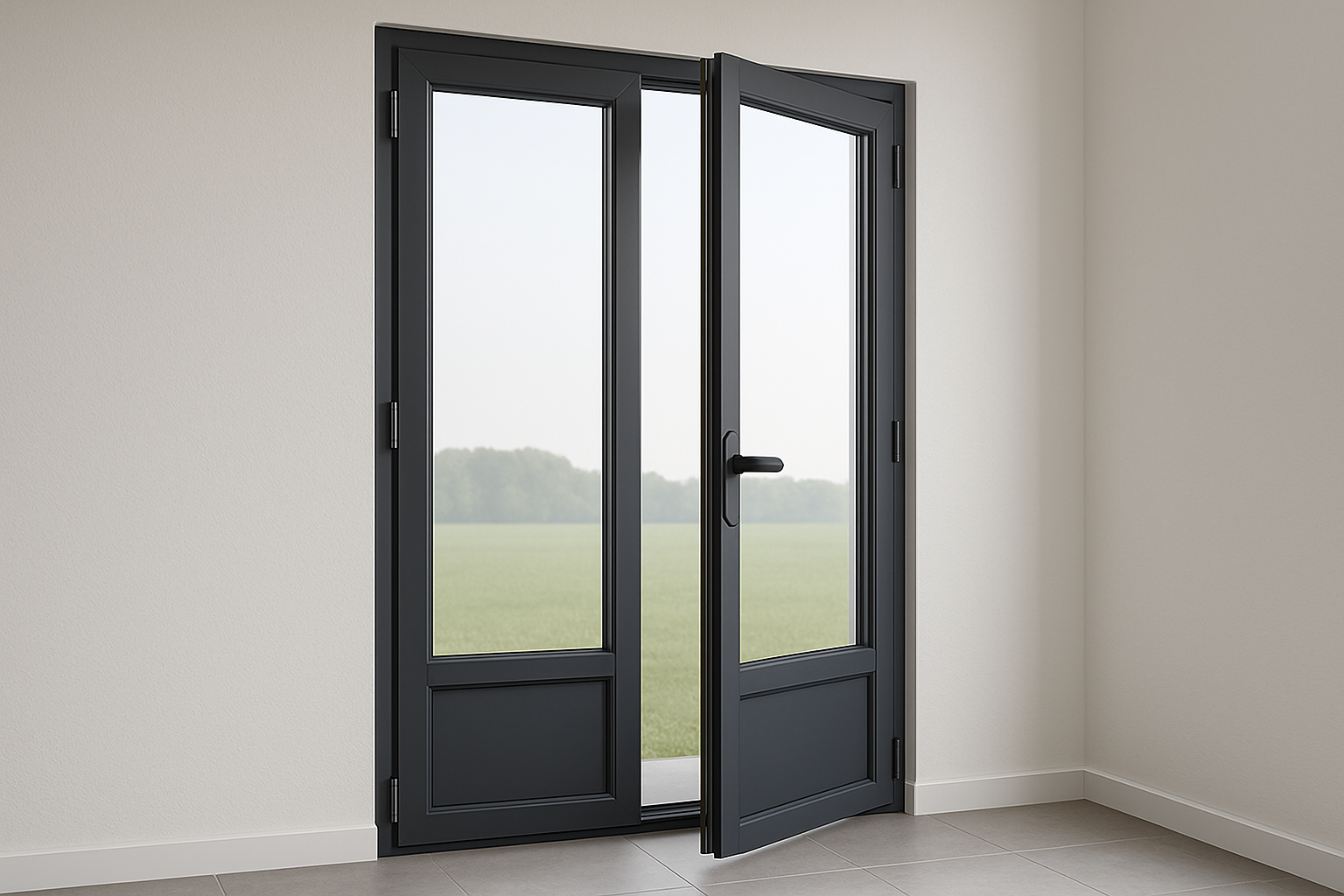 Fenêtre À la française aluminium