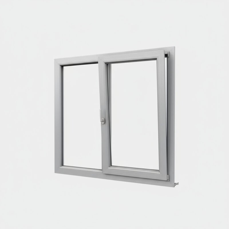 Fenêtre Aluminium 1 vantail + 1 fixe – ouverture oscillo-battante