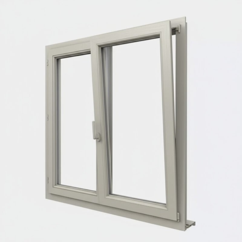 Fenêtre oscillo-battante aluminium 2 vantaux, Schüco AWS 75