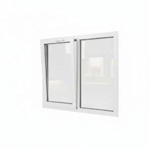 Fenêtre PVC 1 vantail + 1 fixe – soufflet