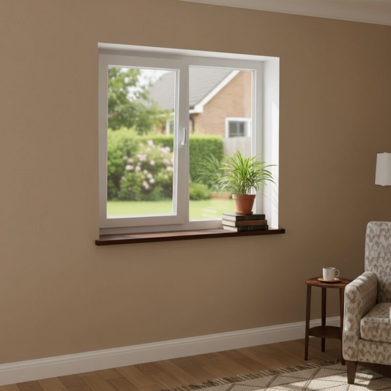 Fenêtre PVC 1 vantail + 1 fixe – soufflet décore