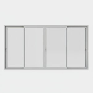Fenêtre coulissante aluminium 4 vantaux – 2 rails Fenêtre coulissante aluminium 4 vantaux – 2 rails