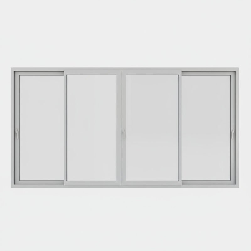 Fenêtre coulissante aluminium 4 vantaux – 2 rails Fenêtre coulissante aluminium 4 vantaux – 2 rails