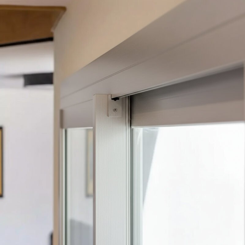 Fenêtre coulissante aluminium 4 vantaux – 2 rails zoomé Fenêtre coulissante aluminium 4 vantaux – 2 rails zoomé