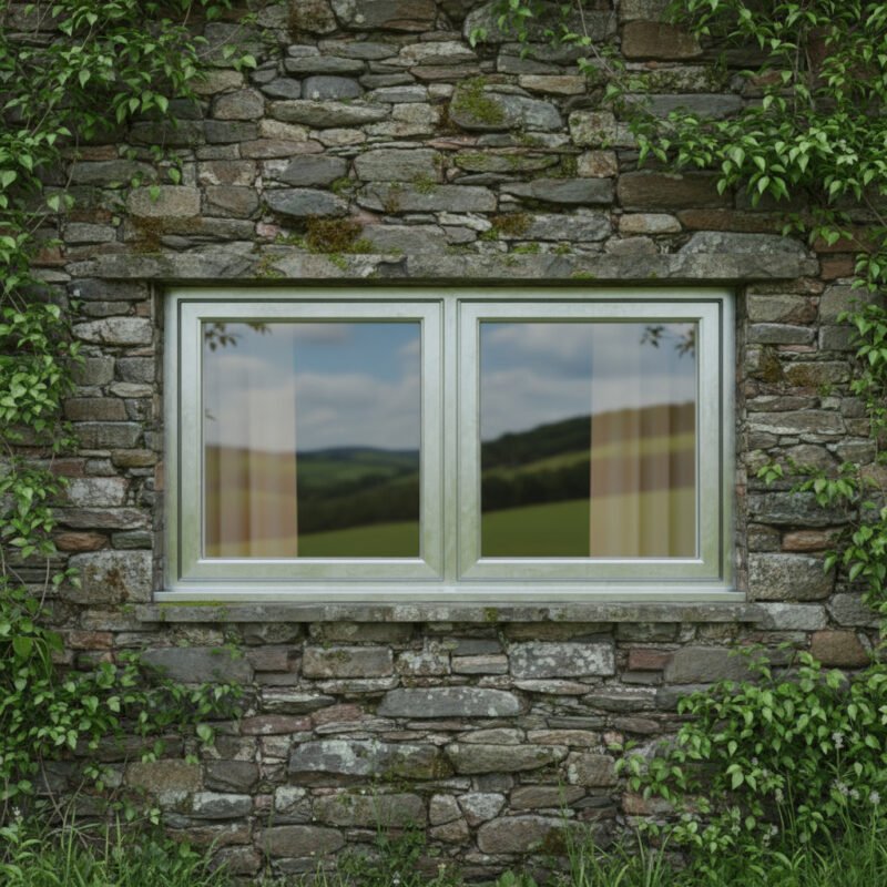 Fenêtre fixe simple aluminium + 1 fixe décore Fenêtre fixe simple aluminium + 1 fixe décore