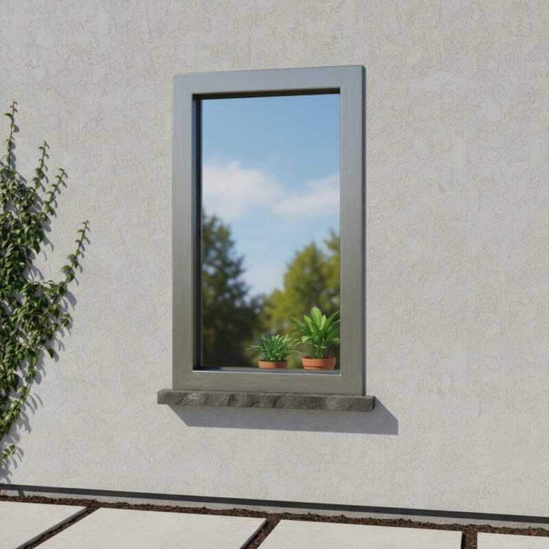 Fenêtre fixe simple aluminium décore Fenêtre fixe simple aluminium gamme Schüco AWS 75