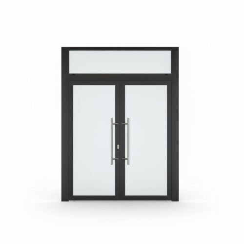 Porte d’entrée aluminium 2 vantaux + imposte Porte d’entrée aluminium 2 vantaux + imposte