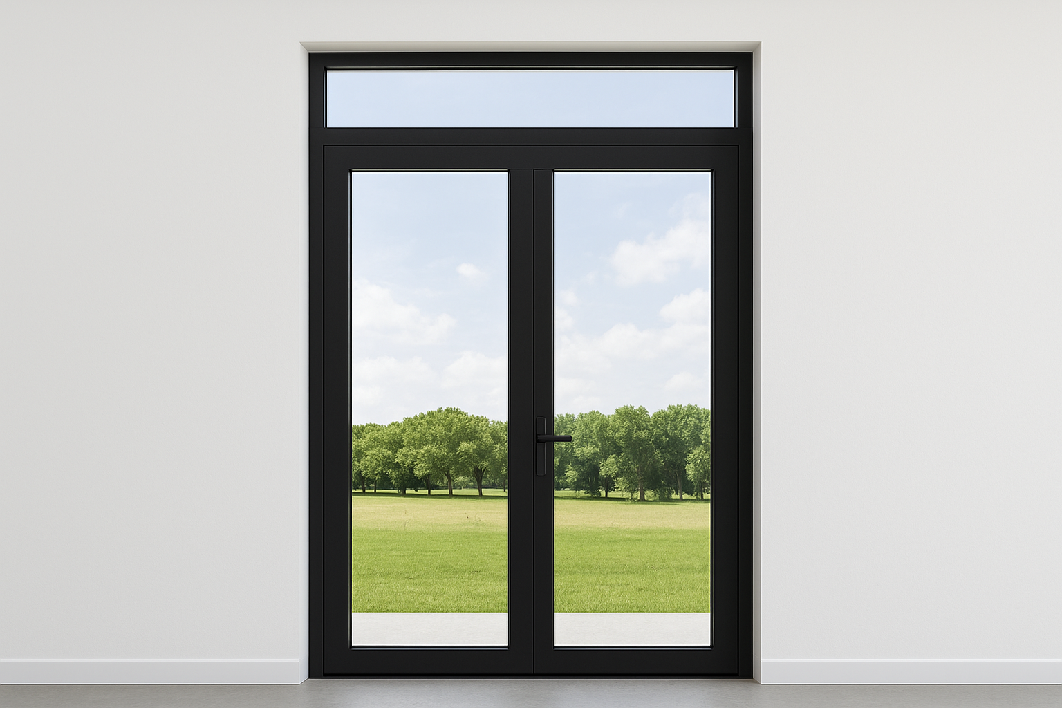 Porte d'entrée avec imposte