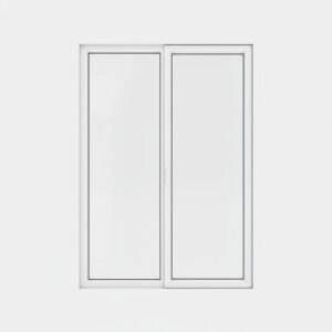 Porte-fenêtre PVC 1 vantail + 1 fixe – ouverture à la française