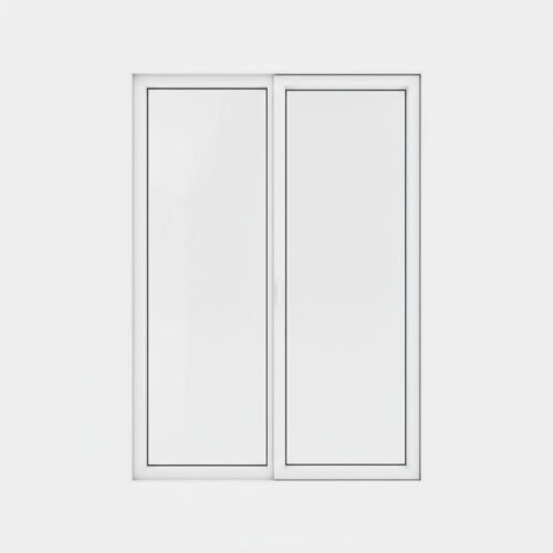 Porte-fenêtre PVC 1 vantail + 1 fixe – ouverture à la française