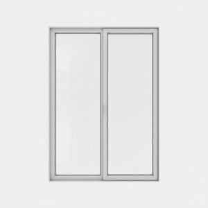 Porte-fenêtre alu 1 vantail + 1 fixe – ouverture à la française