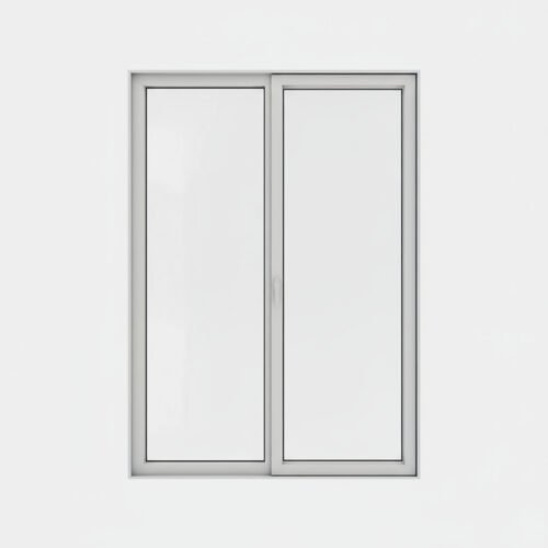 Porte-fenêtre alu 1 vantail + 1 fixe – ouverture à la française