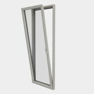 Porte-fenêtre alu 1 vantail – ouverture oscillo-battante ouverte