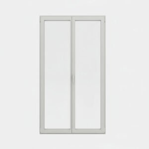 Porte-fenêtre alu 2 vantaux – ouverture à la française