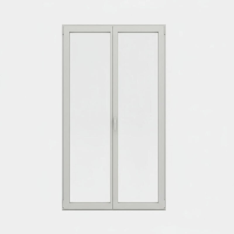 Porte-fenêtre alu 2 vantaux – ouverture à la française