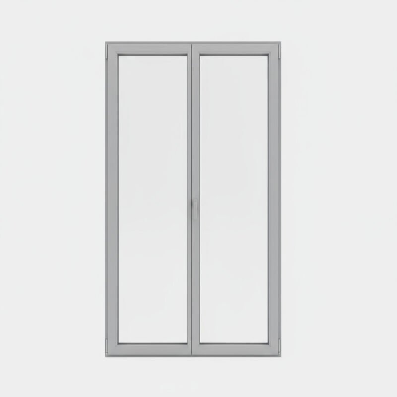Porte-fenêtre alu 2 vantaux – ouverture oscillo-battante