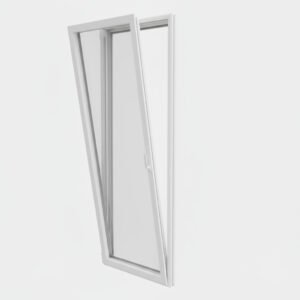 Porte-fenêtre pvc 1 vantail – ouverture oscillo-battante ouverte