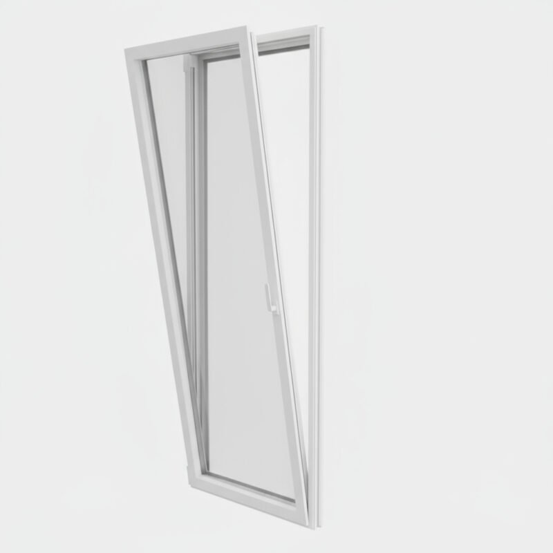 Porte-fenêtre pvc 1 vantail – ouverture oscillo-battante ouverte