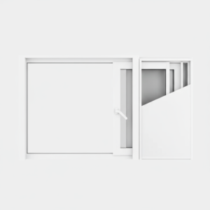 c3e32843-ae41-4cb7-be6d-3bde4f2039b7 Fenêtre coulissante à galandage PVC gamme SLINOVA X 2 vantaux – 2 rails