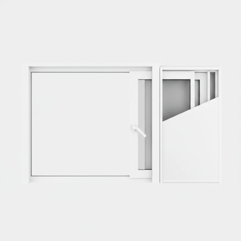 c3e32843-ae41-4cb7-be6d-3bde4f2039b7 Fenêtre coulissante à galandage PVC gamme SLINOVA X 2 vantaux – 2 rails
