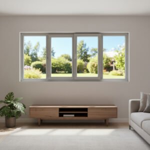 fenêtre 2 vantaux plus 2 fixes dans un décore