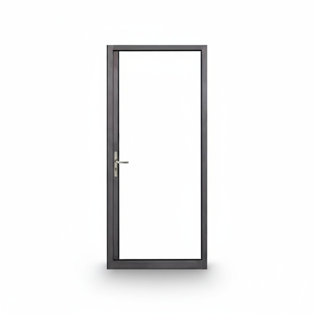 Porte d'entrée vitrée sur mesure en aluminium Schüco