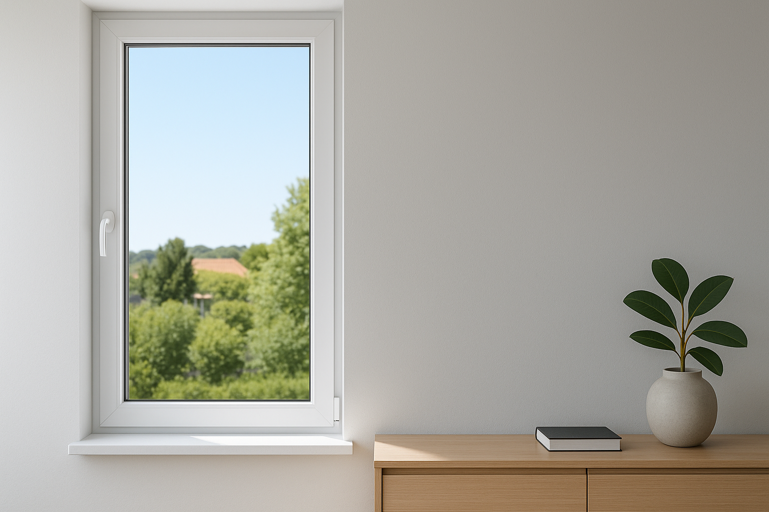 Fenêtre à soufflet PVC REHAU ARALYA sur mesure