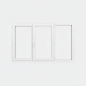 Fenêtre PVC 2 vantaux + 1 fixe – ouverture à la française