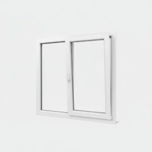 Fenêtre PVC 1 vantail + 1 fixe – ouverture oscillo-battante