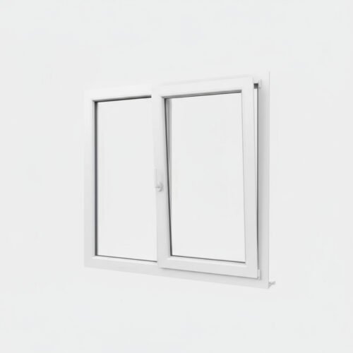 Fenêtre PVC 1 vantail + 1 fixe – ouverture oscillo-battante