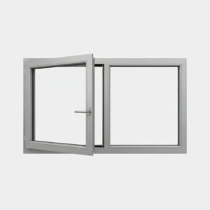 Fenêtre Aluminium 1 vantail + 1 fixe – ouverture à la française