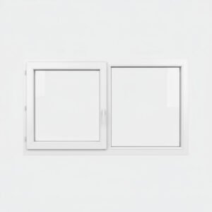 Fenêtre PVC 1 vantail + 1 fixe – ouverture à la française