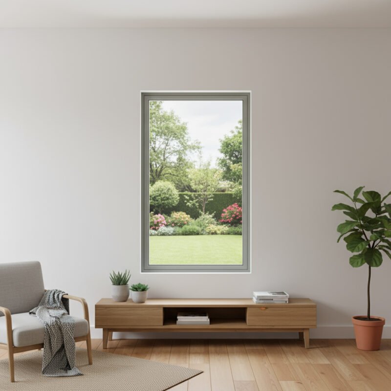 baie vitrée fixe 1 vantail dans un décore