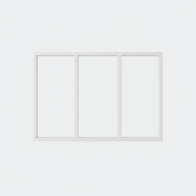 baie vitrée fixe 3 vantaux pvc