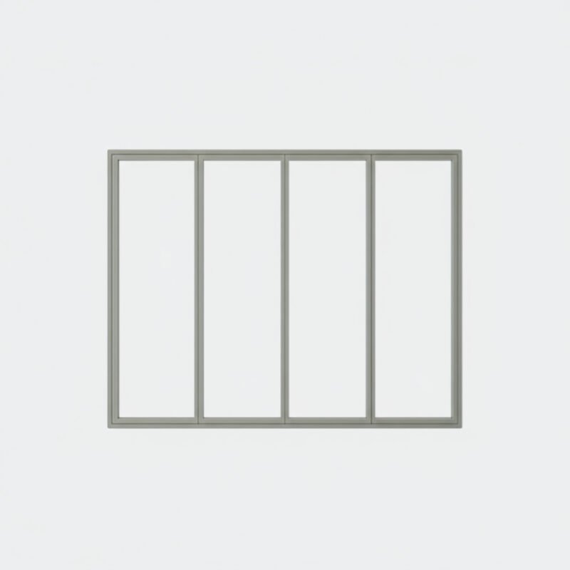 baie vitrée fixe 4 vantaux